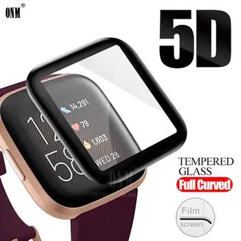 5D Išlenktą Kraštą, Visišką Minkštas Aišku Apsaugine Plėvele Padengti Fitbit Versa 2 Žiūrėti Versa2 Screen Protector Apsaugo (Ne Stiklo)