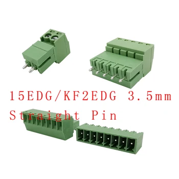 5Pairs 15EDG 3.5 mm KF2EDG 3.5 mm PCB Varžtas Gnybtų Bloko Jungtis stačiu Kampu/ Tiesiai Adata Plug Pin Header Lizdas 2-12 Pin