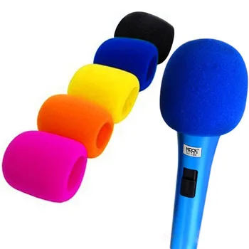 5pc Wireless Handheld Etape Mikrofonas Priekinio stiklo Putos Mic Padengti DJ, Karaoke Filtro Kempine Vėjo Skydas Karšto Pardavimui, 5 C