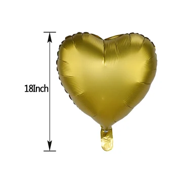 5pcs/lot 18inch Gold Silver Pink Heart Shape Foil Balloon for Wedding Birthday Party Decorations Christmas Aluminum Foil Ballons