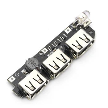 5V 1A 1.5 2.1 3 USB Power Bank Įkroviklis plokštės Žingsnis Iki Padidinti Modulio 18650 Li-ion Atveju Shell 