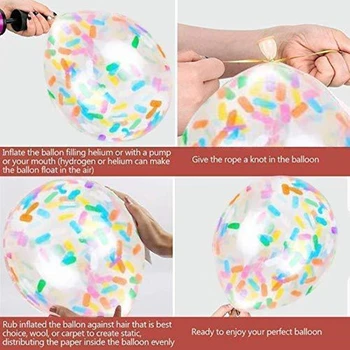 5vnt 12 colių ledų ilgų popieriaus juostelių blizgančiais konfeti lateksiniai balionai vestuvių prekių gimtadienio dekoravimas balionais