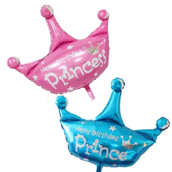 5vnt/daug Karūna Folija Balionai Mini Oro Balionus, Gimtadienio dekoracijos vaikams Princess Crown Globos Baby Shower Berniukas Mergaičių