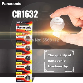 5vnt/daug PANASONIC CR1632 1632 DL1632 3V Ličio Baterijos Ląstelių Mygtuką Monetos Baterija