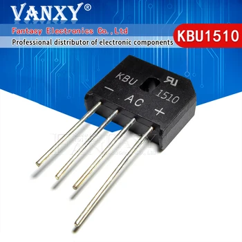 5VNT KBU1510 KBU-1510 15A 1000V diodų tiltas lygintuvas naujas ir originalus IC