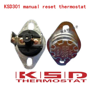 5vnt KSD301/KSD303 150C 150 Laipsnių Celsijaus Rankinis atstatymas Termostatas Normaliai uždarytas (N. C) Temperatūros jungiklis, Temperatūros kontrolė