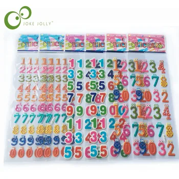 5vnt/partijos numeris 3D putos lipdukai skaitmeninis lipdukai šalies prekių apdailos vaikams dovanos vaikams žaislų WYQ