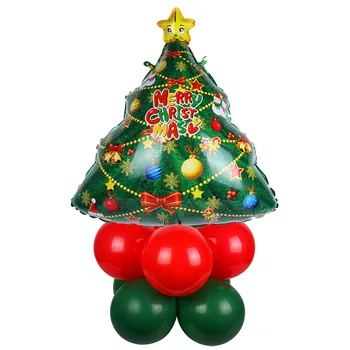5vnt Santa Claus Sniego Folija Balionai stovi Kalėdų Dekoracijos Oro Kamuoliukus Navidad Kalėdos šalis Pripučiami Helio Balionas