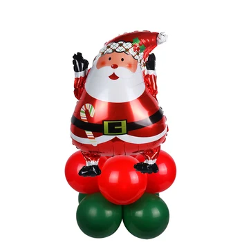 5vnt Santa Claus Sniego Folija Balionai stovi Kalėdų Dekoracijos Oro Kamuoliukus Navidad Kalėdos šalis Pripučiami Helio Balionas