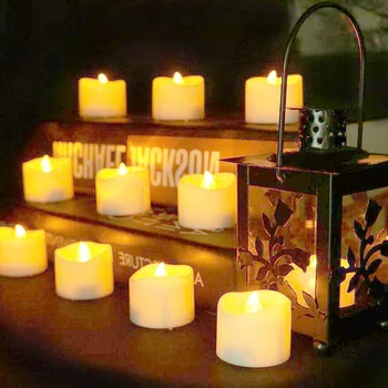 6/24Pcs Flameless LED Žvakės Arbata Šviesos Kūrybos Lempos Baterija Namų Vestuvių, Gimtadienio Apdailos Apšvietimo Dropship