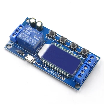 6-30 V Micro USB Skaitmeninis LCD Ekranas Laiko Vėlinimo Relė Modulis Kontrolės Laikmačio Jungiklis Sukelti Ciklo Modulio XY-LJ02