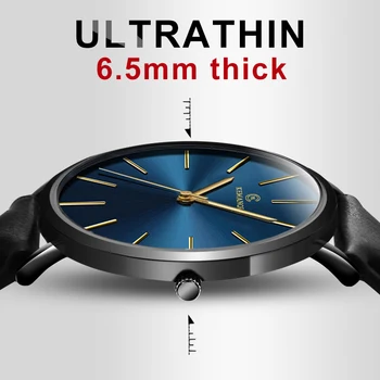 6,5 mm-Ultra plonas vyriški Žiūrėti 2020 Naujas Mados KEMANQI Laikrodžiai Paprasta Verslo Vyrų Kvarciniai Laikrodžiai Vyrų Laikrodis relogio masculino