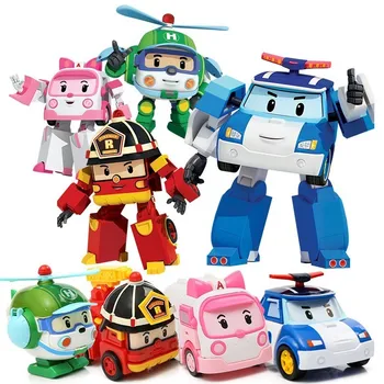 6 Stilių Korėjos Vaikas Žaislai Robocar Poli Transformacijos Robotas Poli Gintaro Roy Automobilių Žaislai Veiksmų Skaičius, Žaislai Vaikams Geriausių Dovanų