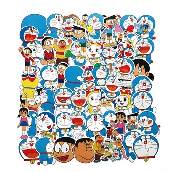 60Pcs Animacinių filmų Doraemon Lipdukai Vandeniui Decal Nešiojamas Motociklo Bagažo Snieglenčių Automobilių Lipdukas Pegatina