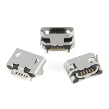 60pcs/daug 5 Pin SMT Lizdo Jungtis Micro USB B Tipo Moterų Įdarbinimo 12 Modelių SMD CINKAVIMAS Lizdo Jungtis