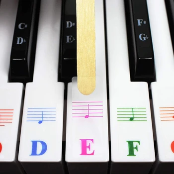 61 Klavišo Spalva Piano Laiške Pažymi, Lipdukai Klaviatūros Vertus Roll Fortepijono Klaviatūra, Skaidrūs Lipdukai Kursu Skaidrus