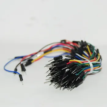 65pcs Džemperiai Kit Laidas Pack Protoboard Solderless Breadboard Jumper Wire Valdybos Cable Kit Modulis Šokliavarlinės Laidai 65pcs/set
