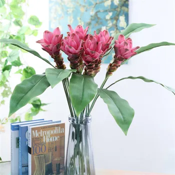 66cm Imbieras lotus Dirbtinės gėlės Namuose viešbučio kambarį Puošimas, Vestuvių Papuošimas Šilko+Plastiko flores fleur artificielle