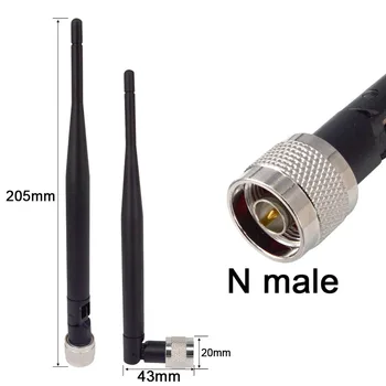 698-960/1700-2700Mhz LTE 4G 5dB Antena Modemas 3g, 4g Antena N Male Jungtis nickelplated