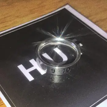 6mm 8mm Titano Plieno Skaičius Žiedo Dydis Savaitę Master Logotipas, Simbolis Pritaikyti Žiedas Graviruotas Žiedas Pasirinktinius Nuotraukų Žiedas
