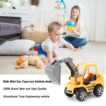 6pcs/daug Mini Automobilių Žaislai Diecast Transporto priemonių Rinkiniai Statybos Buldozeris Ekskavatorių Inžinerijos Transporto Rinkinys, Vaikams Mini Automobilių Inžinerija