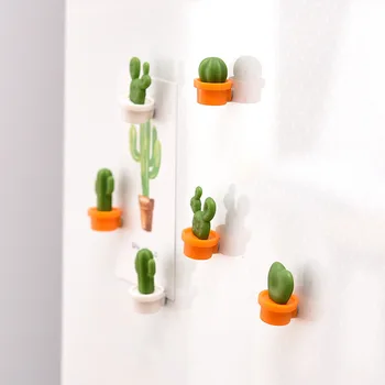 6pcs dirbtinis animacinių filmų sultingi magnetas mygtuką kaktusas šaldytuvas pranešimą lipdukas magnetas lipdukas šaldytuvas žaislas namų dekoro