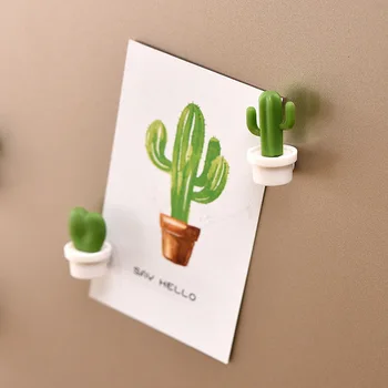6pcs dirbtinis animacinių filmų sultingi magnetas mygtuką kaktusas šaldytuvas pranešimą lipdukas magnetas lipdukas šaldytuvas žaislas namų dekoro