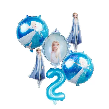 6pcs Elsa Disney Užšaldyti Princesė Helio Balionai 32inch Skaičius Baby Shower Mergina Folija Globos Gimtadienio Dekoracijos Vaikams, Žaislai