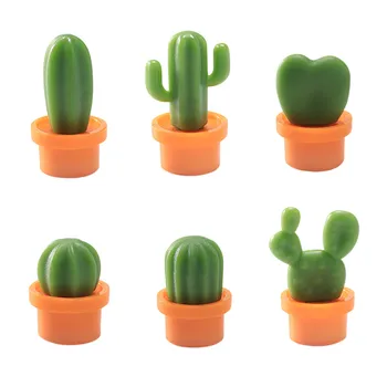 6PCS Kaktusas Šaldytuvas Lipdukai Žaliųjų Augalų Magnetinė Sklendė, Magnetiniai Lipdukai, Šaldytuvas Magnetas Kūrybos Vaikams, Lipdukai