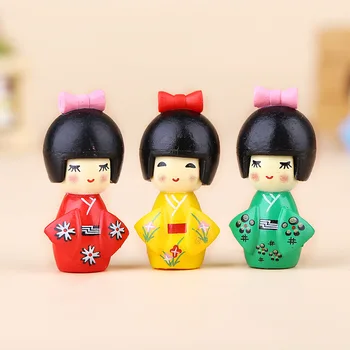 6pcs Naujausias Mielas Japonų Kimono Mergina Kawaii Figūra Žaislo Modelis Miniatiūrinės Statulėlės kūdikiui, dovana, namų puošybai PVC amatų