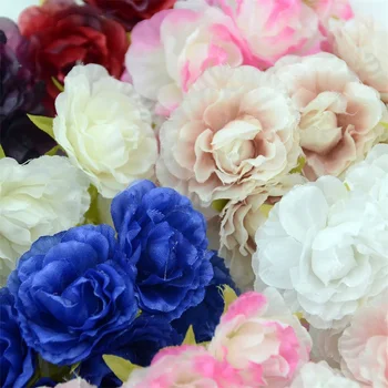 6pcs Naują Atvykimo Mini Retro Šilko Mini Rose Dirbtinės Gėlės Vadovai Puokštės, Vestuvių Dekoravimas 