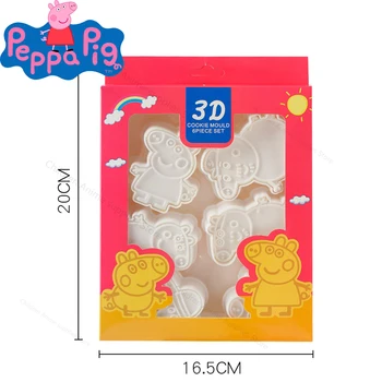 6pcs/rinkinys Peppa Pig Bakeware Slapukas Pelėsių 3d Animaciją Anime Duomenys Paspauskite 