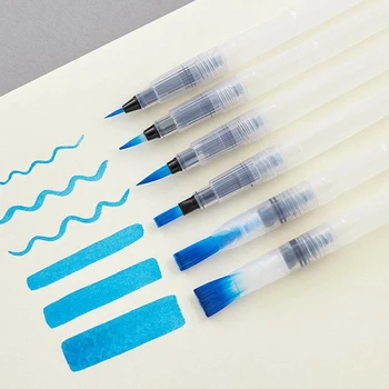 6pcs/Set Skaidrus vanduo iš čiaupo watercolour tirpsta vandenyje spalva pen nailono Akvarelės Spalvų Piešimo Meno Tiekimo reikmenys dažai