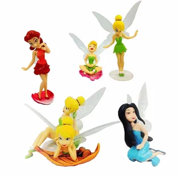 6pcs/Set Vaikai Tinkerbells Lėlės Mini Pasakų Pav Žaislai Vaikams, Animacija, Animaciją, Žaislai Mergaitėms Lėlės Kūdikio Žaislas Papuošalai Pav.