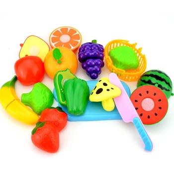6vnt/set Plastikiniai Virtuvės Maisto, Vaisių, Daržovių Pjaustymo Žaislai Virėjas Cosplay Švietimo Saugos Vaikai Virtuvės Žaislai, Skirti Vaikams P20