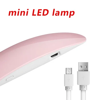 6W Mini UV LED Nagų Džiovintuvas USB Powered Manikiūro Gelio Lako Išgydyti Nagų Lempa Lempos lenkijos Gydant Kepimo Šviesos Nagų Dailės Nešiojamų