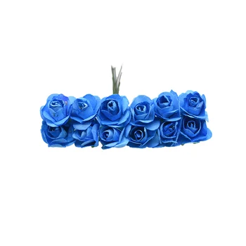 72/144pcs Dirbtinių Gėlių Mini Mielas Popieriaus Rose Rankų darbo Vestuvių Dekoravimas 