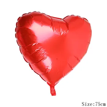 75cm Raudona Rožinė Aukso Širdies Balionai Aliuminio Pripučiami Valentino Diena Balionas Vestuvių, Gimtadienio Apdailos Globos Prekes