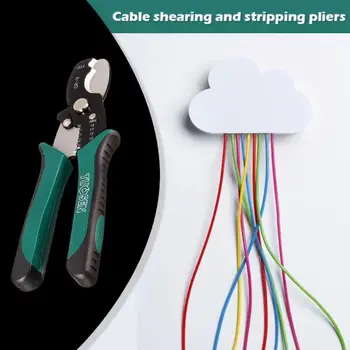 8 colių TUOSEN Wire Stripper Multi-funkcija Vielos Nuėmimo Įrankis Užspaudimo Replės Vielos Kabelis Striptizo Pavasario Dizainas Lengva Dirbti