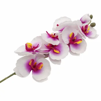8 galvos dirbtinių drugelių orchidėja, vestuvių papuošimas, gėlių puokštės festivalis šalis dekoro gėlių filialas pasidaryk pats apdailos