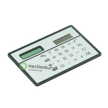 8 Skaitmenų Ultra Mini Slim Kreditinės Kortelės Dydžio Saulės Energijos Skaičiuoklė Maža Kišenė mini skaičiuoklė