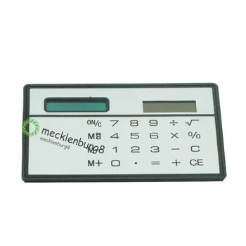 8 Skaitmenų Ultra Mini Slim Kreditinės Kortelės Dydžio Saulės Energijos Skaičiuoklė Maža Kišenė mini skaičiuoklė