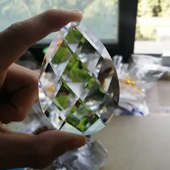 80mm ir į Stiklo Meno, Crystal Prism priedai veltiniams, vilna Lempa Sietynas Kabo Ornamentas 