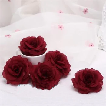 8cm, Sidabro Dirbtinių Rožių Gėlių Galvos dėl Vestuvių Dekoravimui Valentino Dienos Dovana 