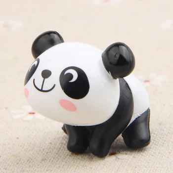 8pcs/Set Mini 2-4.5 cm Mielas Animacinių filmų Panda Žaislinės Figūrėlės Kraštovaizdžio Pasakų Sodas Miniatiūriniai Doll House Dekoro Kawaii Panda Modeliams
