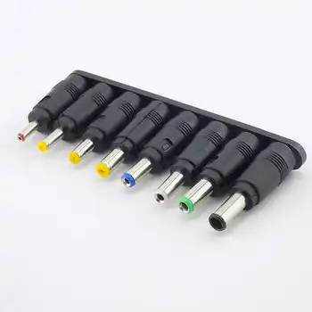 8pcs Vyrų ir Moterų DC maitinimo adapteris 5.5X2.1 mm Jack Plug nešiojamas adapteris Jungties 6.3 6.0 5.5 4.8 4.0 3.5 mm 2.5 2.1 1.7 1.35 mm