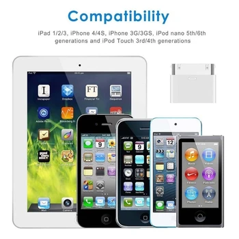 8pin Moteris 30pin Vyrų Adapteris Keitiklis Skirtas iPhone4 4S iPad2 3 iPad Touch3 4 Aukštos Kokybės