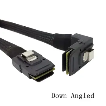 90 laipsnių Dešinėn, Kairėn, Žemyn kampas L tipo SATA kabelis Mini SAS Cable Mini SAS 36P į 36 Pin SFF-8087 į SFF8087 HD Duomenų Kabelis 0,5 M