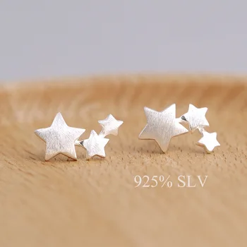 925 Sterling Silver Star Stud Auskarai Moterims Laisvalaikio Stiliaus Mergina Earings Asmenybės Papuošalai