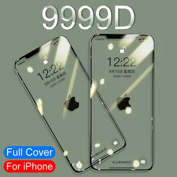 9999D 3A Lenktas Visiškai Padengti Grūdinto Stiklo iphone 11 Pro X XR XS Max Screen Protector Apsauginė Stiklo 
